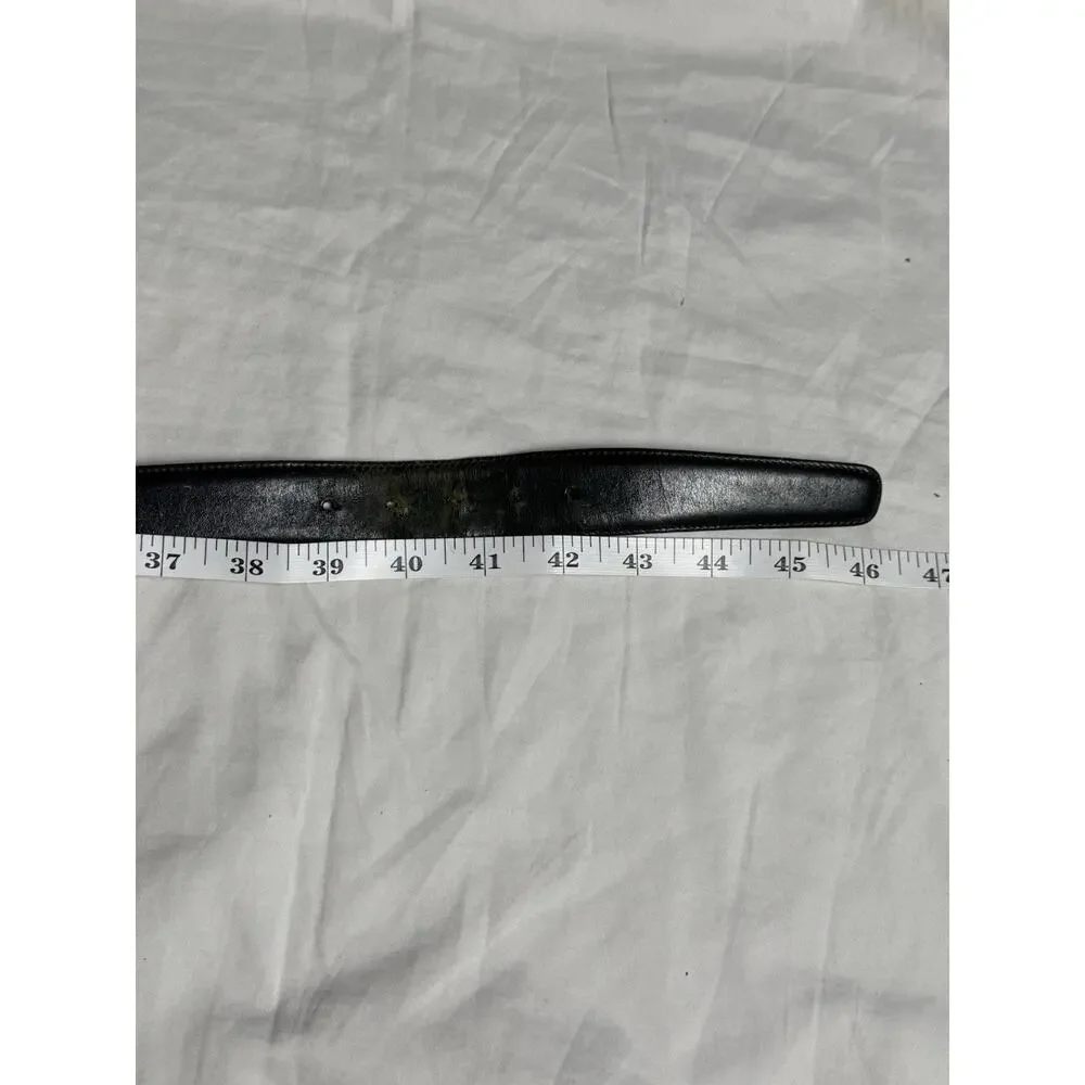 Trafalgar Dress Belt Mens Size 40 Black Hand Polished Cortina Leather Made USA